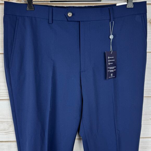 Con.Struct Navy Blue Bistretch Dress Pants Size 36x32 - Picture 4 of 12